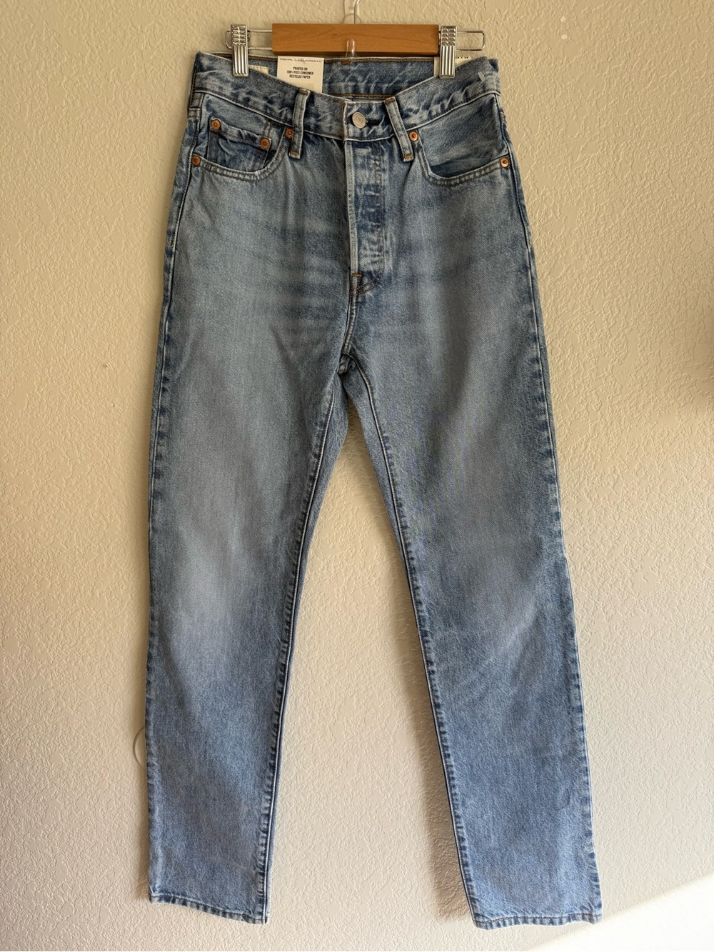 Levi's 501 high rise straight leg jeans